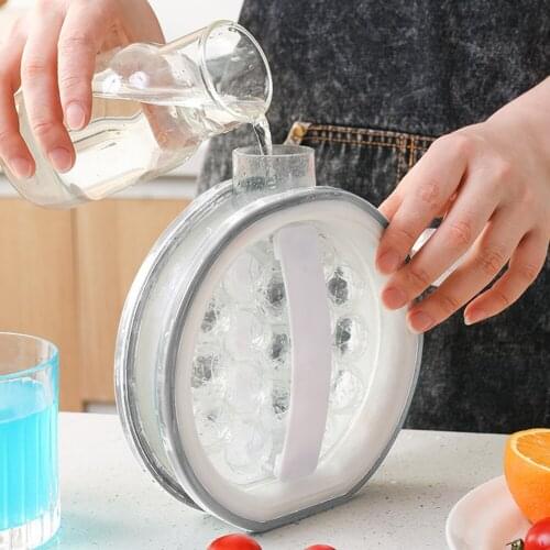 2 In 1 Ice Cube Maker Water Bottle Ice Ball Making Mould Ice Bucket Round Tray Craft Mold Bar Kitchen Tool Making Ice Hockey Cup