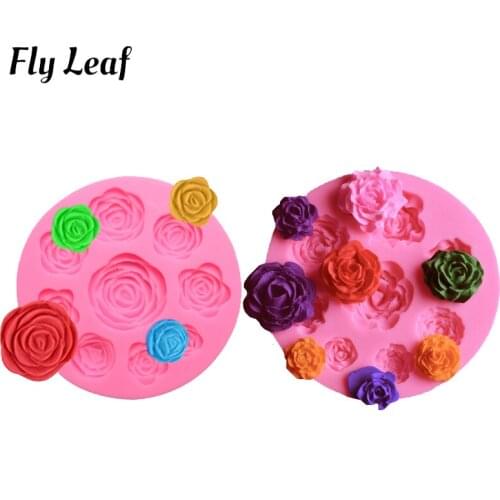 2021 Garden flower Silicone Mold flower Series flower 5 Cake Decorating DIY Hand Made Rose Sun Flower Sunflower Flower Cake Mold