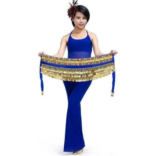 248 Coin Belly Dance Belt for Women 3 Layer Belly Dance Hip Wraps Bollywood Dance Waist Chain Sequin Belly Dancewear 89
