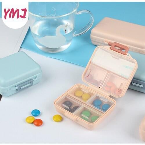 7-space Medical Travel Kits One Week Pill Box Small Convenient 7-day Portable Cute Separate Medicine Mini-box Storage Box Square