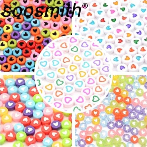 ABS Acrylic Beads, Creativity Love Bead, Fashion Acrylic Beads For Jewelry Making DIY Necklace Bracelet Accessorie Wholesale