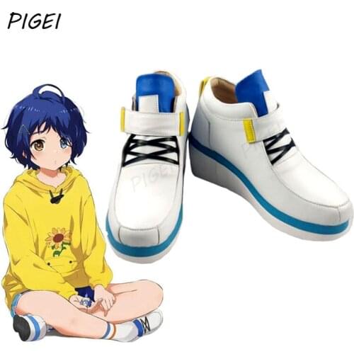 Anime Wonder Egg Priority Ohto Ai Cosplay Costumes Props Shoes Boots Halloween Ohto Ai Role Play Short boots for Girls Women
