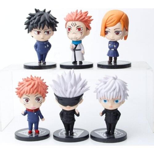 10cm Q Version Anime Figure Model Toys Anime Jujutsu Kaisen Figure Yuji Itadori Gojo Satori PVC Action Figure Toys Kid Gift