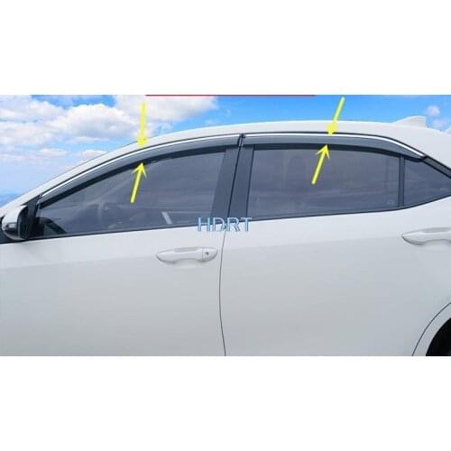 Fit for Volkswagen MAGOTAN 2017-2019 stainless steel Car Auto Accessories Decoration Window Visor Vent Shade Sun Rain Guard