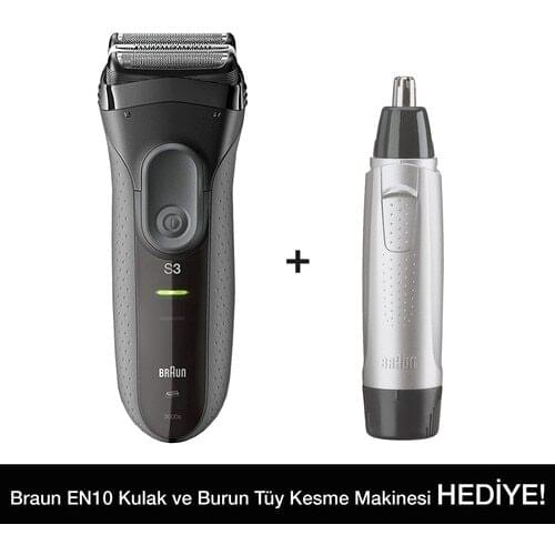 Braun original 3 Series 3000VS Shaver + EN10 Ear Nose hair Removal Machine wet dry shaver