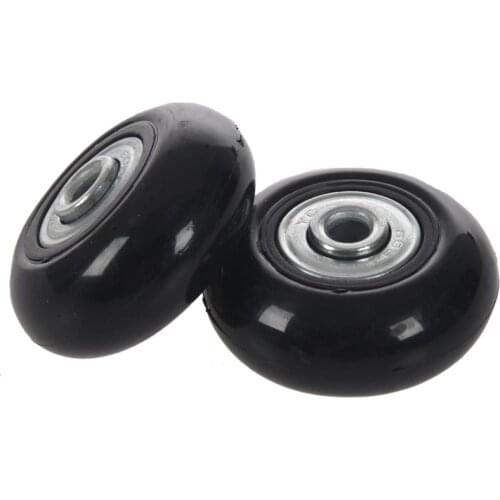 2set 45x19mm Luggage Suitcase / Inline Outdoor Skate Replacement Wheels Black