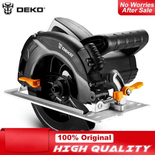 DEKO DKCS1600 Circular Saw Power Tools with Blade, Dust Passage, Auxiliary Handle, High Power and Multi-function Cutting Machine
