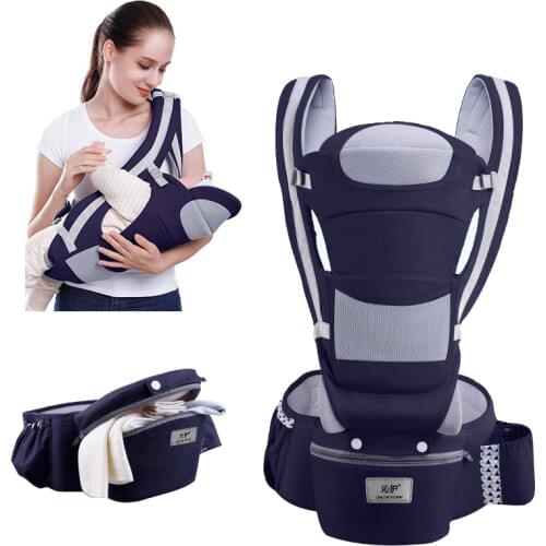 0-48M Ergonomic Baby Carrier Infant Baby Hipseat Carrier Front Facing Ergonomic Kangaroo Baby Wrap Sling Travel Baby Sling Wrap
