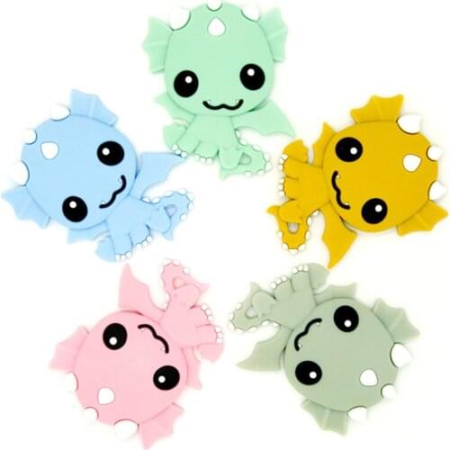 Rodent Teether BPA Free Silicone Baby Teether Teething Toys DIY Pacifier Holder Neacklace Chewable Newborn Teething Accessories