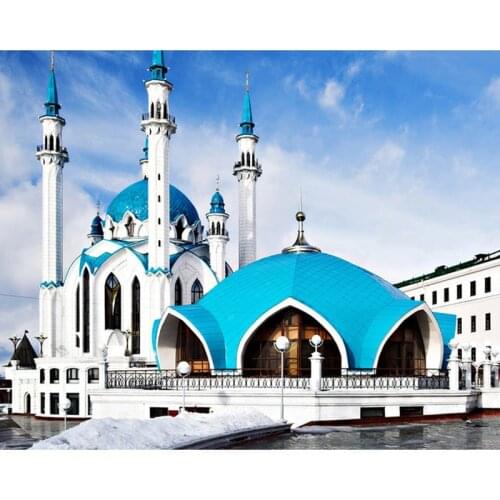 Islam Muslim Kul Sharif Mosque Religion DIY Diamond Painting Full Pasted Cross Stitch Of Diamonds Embroidery Mosaic For Decor
