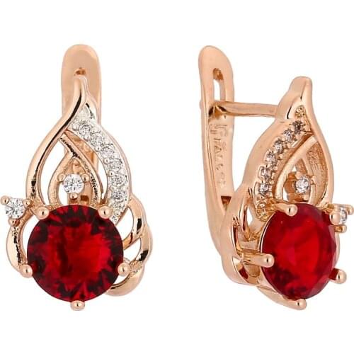 Korean Drop Earrings 2020 New Fashion Earring Trendy 585 Gold Color Jewelry Office Luxury Blue Cubic Zircon Women Earrings
