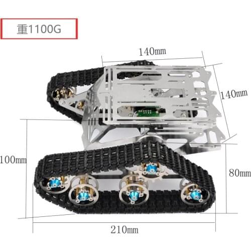 Metal robot tank chassis SUV chassis smart robot caterpillar rugged