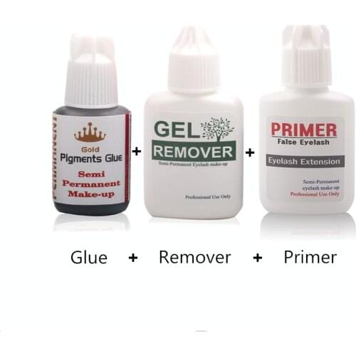 Professional Glue Remover Cleaner and Primer for Eyelash Extension Grafting Salon Makeup Tools Eyelash Glue Sets