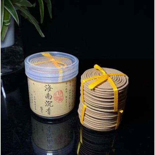 Natural Hainan Agarwood Oud Incense Coil Incense 48 pcs Oudh Incense Natural Aroma Scent Moderate For Yoga Fresh Air