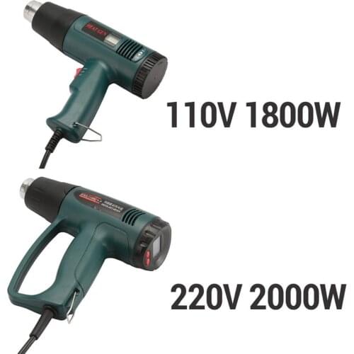 NEW 2000w 220V/110v Industrial Electric Hot Air Gun Thermoregulator Heat Gun Shrink Wrap Digital Thermostat LCD DIY