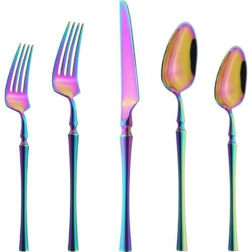 Knife Dessert Fork Coffee Spoon Dinnerware Set 304 Stainless Steel Cutlery Set Mirror Polish Tableware Party Kitchen Silverware