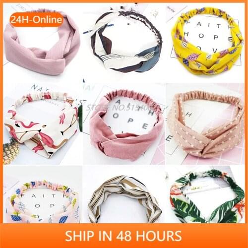 Hair Bands Women Headband Cross Knot Stretch Hair Band Soft Girls Hairband Hair Accessories Suede Knotted Headwrap Gift