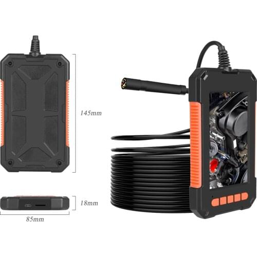 P40 Industrial Endoscope Single & Dual Lens Camera Borescope 1080P HD 4.3" IPS Screen IP68 Waterproof LED Lights 2600mAh Battery