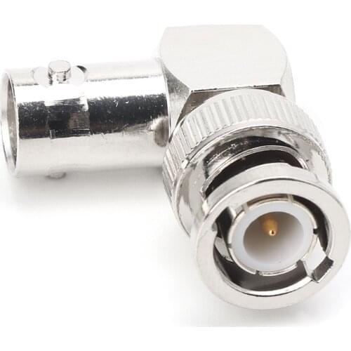 RF Coaxial Cable Adapter L-shaped BNC Male Right Angle to Female Connector