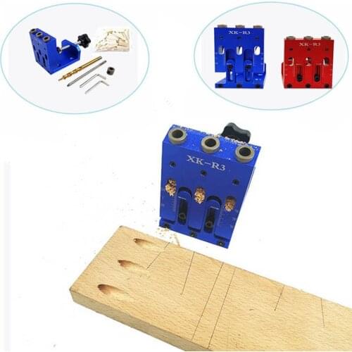 Adjustable Pocket Hole locator Jig Kit System For Wood Working Joinery Step Drill Bit 9mm Set For Carpenter WoodWorking Tools