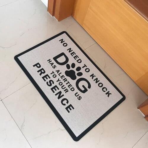 Rubber Doormat Entrance Floor Mat No Need To Knock Dog Has Alerted Us To Your Presence Funny Door Mat Indoor Outdoor Welcome Mat