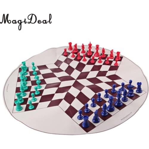 Three Player International Chess Checker Pieces With Chess Board Chess Set Checkers Chess Board Game