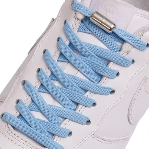 1Pair New Flat Elastic Locking Shoelace No Tie Shoelaces Special Creative Kids Adult Unisex Sneakers Shoes Laces