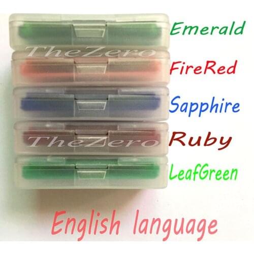 Video Game Cartrid Console Card P Series Emerald LeafGreenSapphireFireRedRuby Version English languagfor 32 Bit Handheld Player