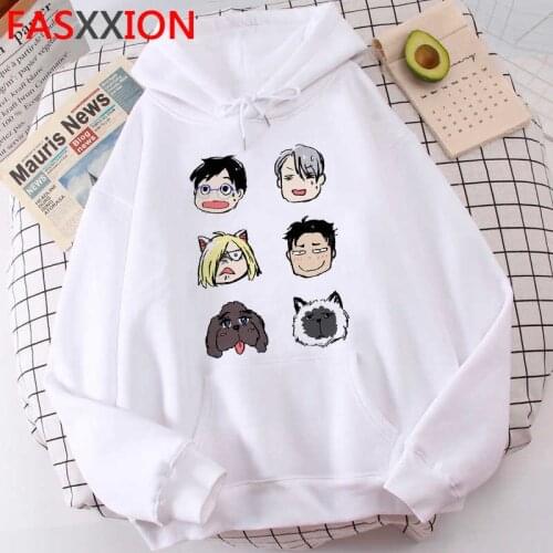 Yuri on Ice hoodies male printed 2021 hip hop Korea men pullover clothing harajuku hip hop