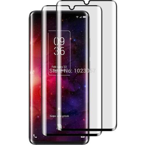 2PCS Full Cover Tempered Glass for TCL 10 PRO Screen Protector Curved 3D Full Cover Film Phone Protective for TCL 10 PRO