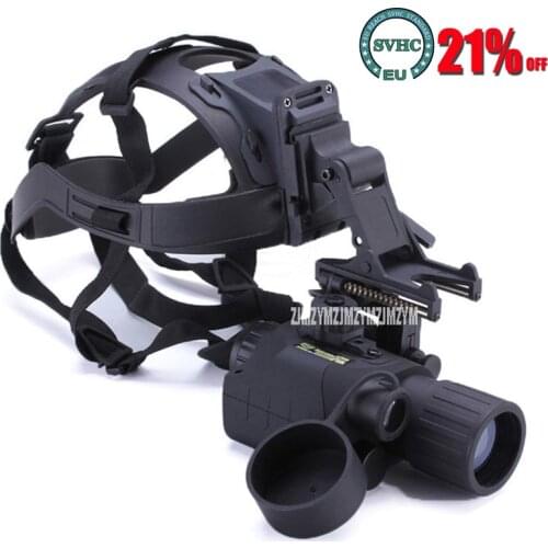 1.5X Hunting Night Vision IR Infrared Head Monocular Device Waterproof 150m Full Dark Night Vision Scope With Helmet 55-1X