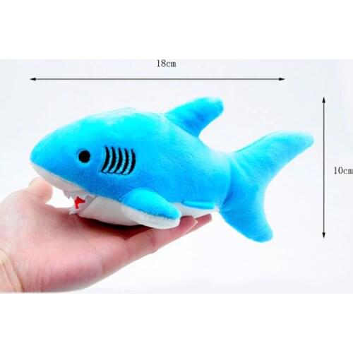 1pc 18CM Ocean Plush Stuffed Toy Doll Keychain Pendant Shark Plush Toys Dolls Shark Plush Toys Model I0126