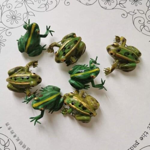 10pcs,Simulation Little Green Clay Frogs with magnet,Craft Artificial Figurine for Garden Micro landscape decoration Accessories