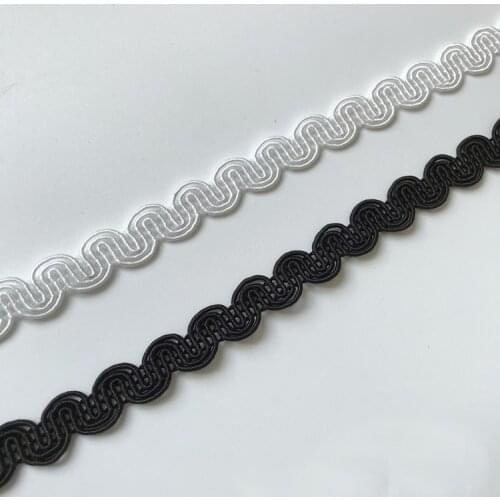 10Yards 10mm S Shaped Lace Trim Ribbon Curve Lace Trimming Clothes Accessories Wedding Craft DIY Sewing Fabric Lace Home Decor