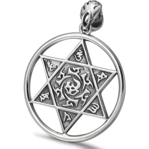 1NEW 100% 925 Silver Tibetan Six Words Proverb Pendant Necklace Pure Silver Buddhist OM Mantra Pendant Necklace OM Mani Padme Hu