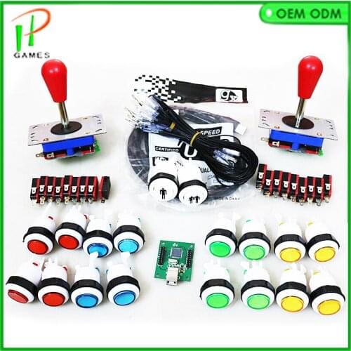 2 Players Arcade cabinet DIY Parts fo USB To PC PS/3 2 in 1 Interface Arcade Controller To 4 /8 way Joystick Push button 1P 2P