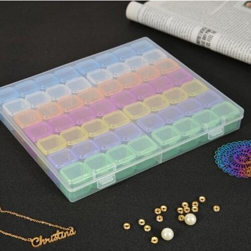 56 Grids 5D DIY Diamond Painting Drill Box Jewelry Box Rhinestone Embroidery Crystal Bead Organizer Storage Case Container