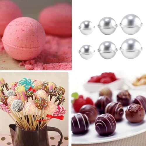 6pcs DIY Aluminum Bath Bomb Molds Kids Household Cupcakes Mold Baking Tools