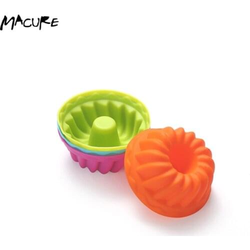 6 Pieces/Set Silicone Cake Baking Molds Cake Mold Silicon Cupcake Cup for Home Kitchen Cooking Tools Random Color
