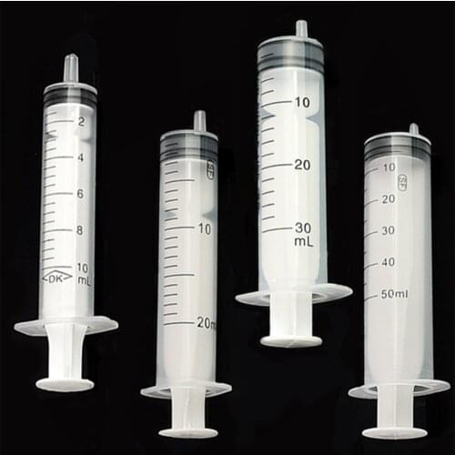 8pcs 4 Volumes (10ml 20ml 30ml 50ml) Set Syringe Slim Injection Nutrient Syringe Wholesale Each Size=2pcs total 8pcs Hydroponic
