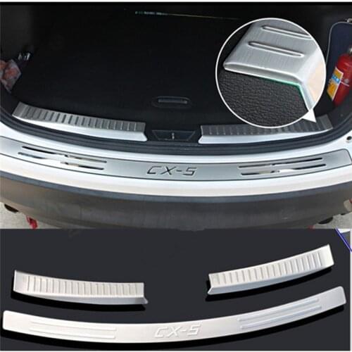 Car cover Car styling Stainless Steel Inner Rear Bumper Protector Sill Trunk Trim for Mazda CX-5 CX5 2012-2016 Car styling