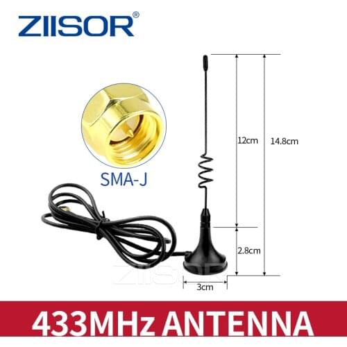 LoRa 433MHz Wireless Module High-gain Outdoor Strong Magnetic Whip Antenna SMA Inner Pin