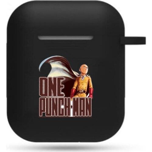 Japan anime One-Punch Man Earphone case Protective Case Headphone Case Unisex Airpods Bluetooth black Earphone Headset Cover