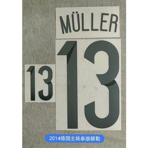 Super A 2014 World Cup Germany home soccer klose schweinsteiger MUller lahm number font print, Hot stamping patches badges