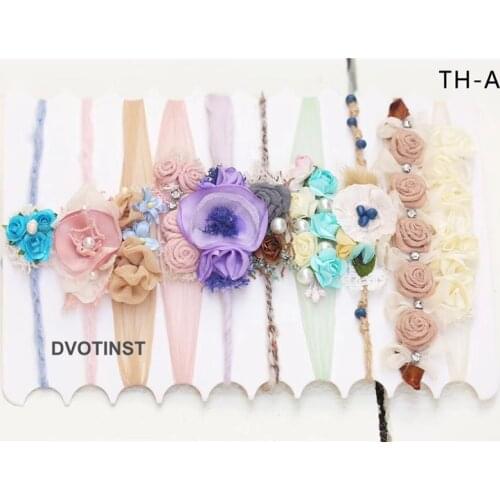 Dvotinst Newborn Baby Headband for Girls Photography Studio Props Headwear Headdress Fotografia Decoration Bebe Hair Accessories