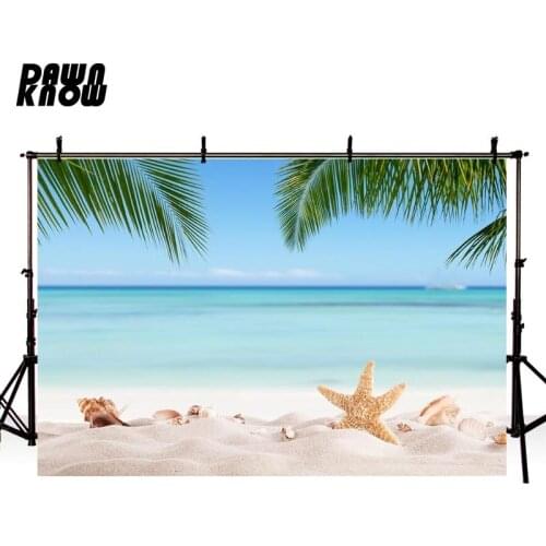DAWNKNOW Starfish Sand Photography Background Seaside Wedding Photographic Backdrops Photo Studio Children Photocall lv1706