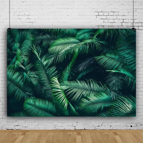 Plants Backdrop Beauty Navy Green Leaves Party Photography Background Holiday Celebration Photo Booth Studio Decor