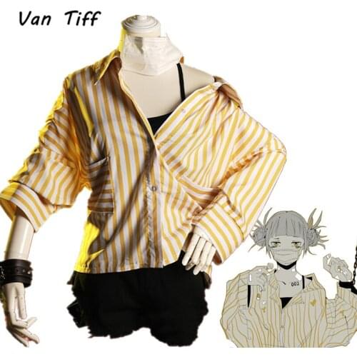 Anime Boku No Hero Academia Cosplay My Hero Academia Himiko Toga Cross My Body Costume Women Shirt Clothes Shorts Blouse Coat