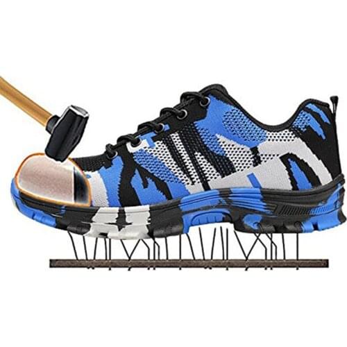 Camouflage Sneakers Men Women Anti-Puncture Construction Safety Shoes Indestructible Steel Toe Anti-Smashing Anti-skid Work Boot