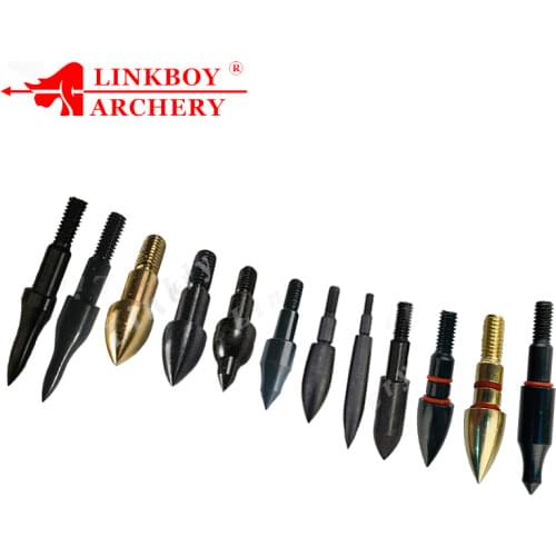 Linkboy Archery 12pcs Arrows Target Points Tips 75-350gr 8-32 Broadhand Arrowhead Bow Hunting
